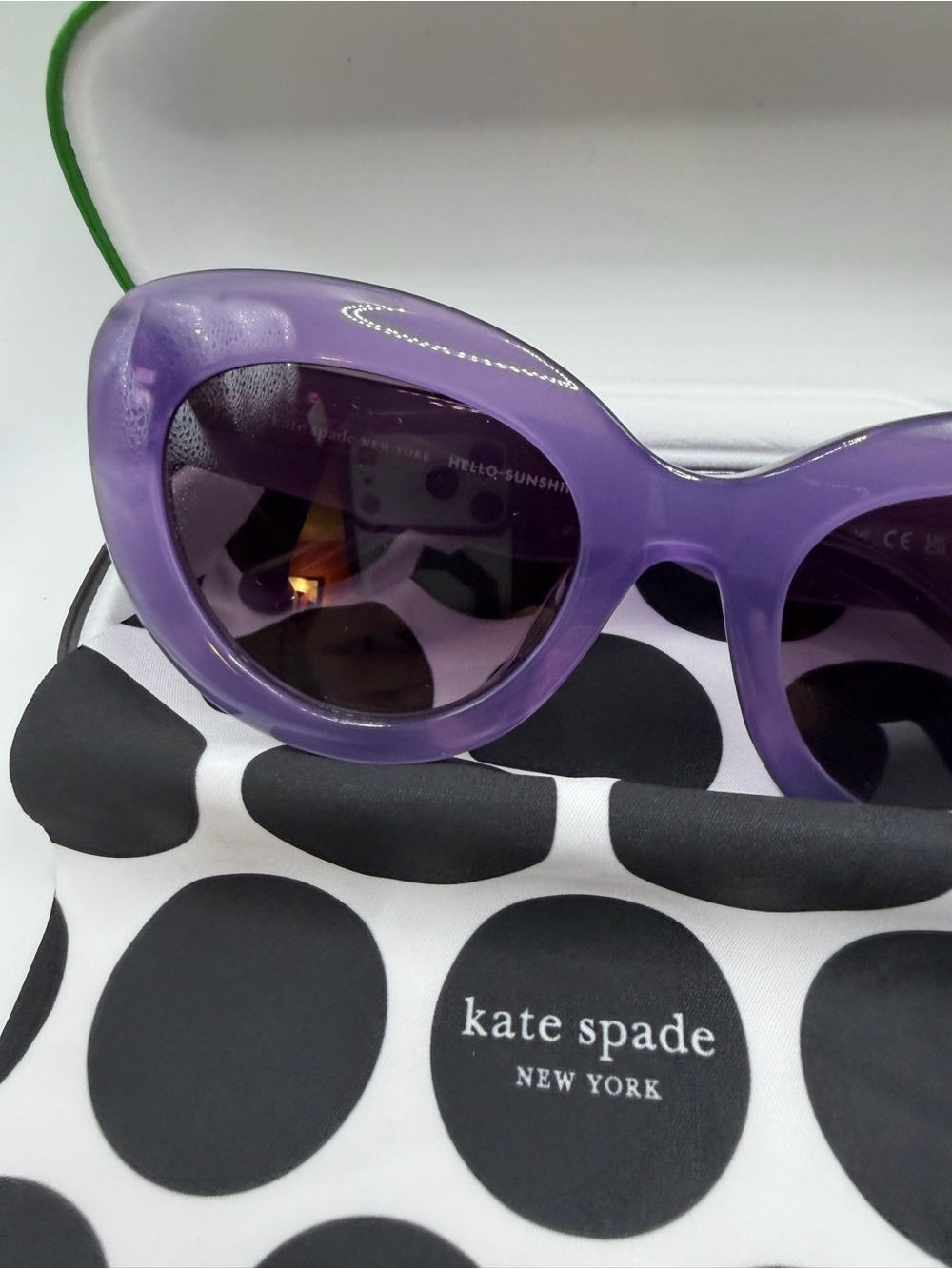 kate spade Lavender/Purple Cat-Eye Sunglasses - Picture 3 of 10